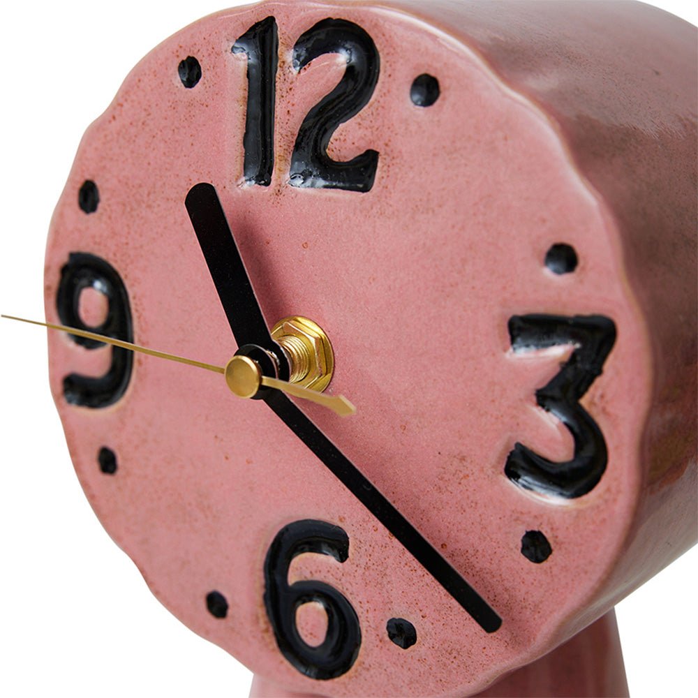 Horloge Rétro Céramique Rose