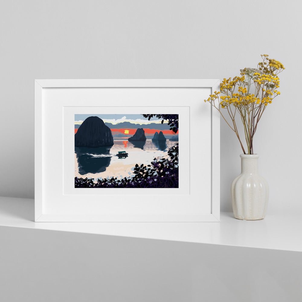 Amanecer en Bai Tu Long Impresión Giclée (exclusivo online)