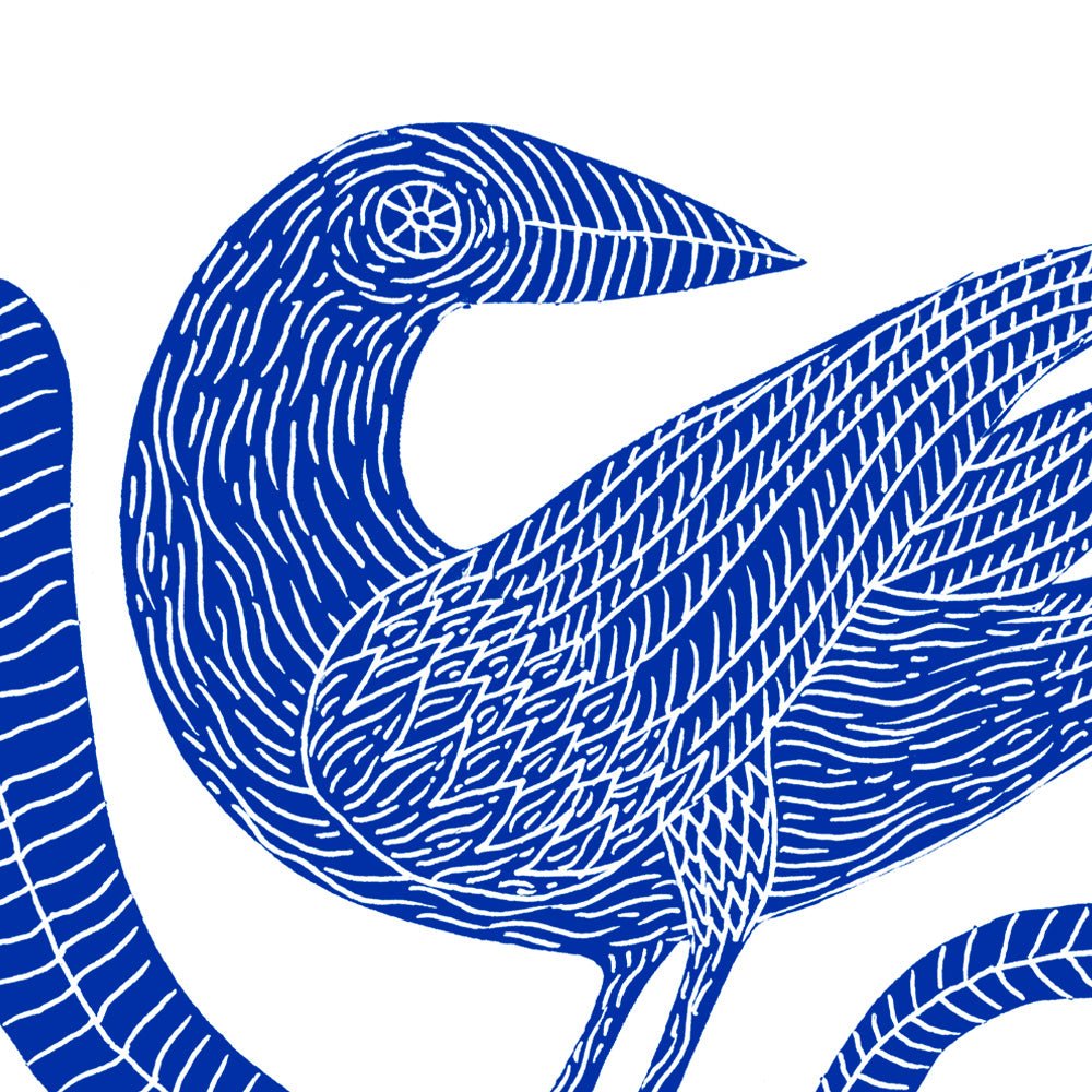 Azul es Nombre de Pájaro 01 Impresión Giclée