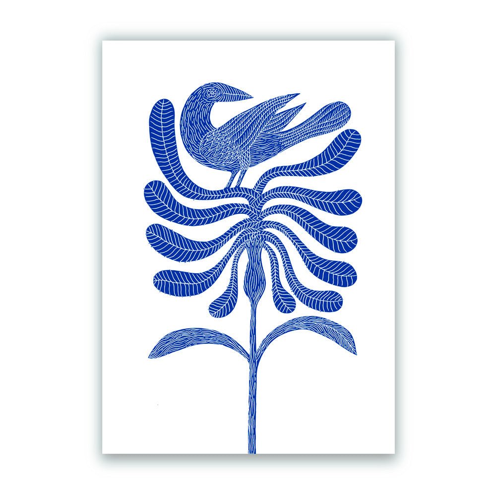 Azul es Nombre de Pájaro 01 Impresión Giclée