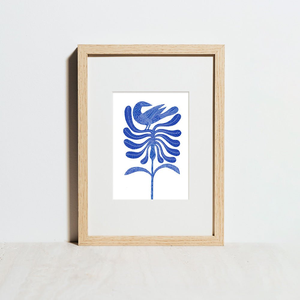 Azul es Nombre de Pájaro 01 Impresión Giclée