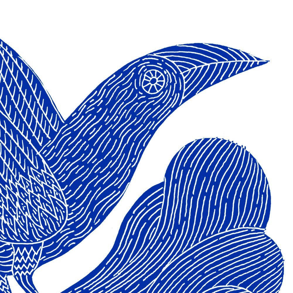 Azul es Nombre de Pájaro 02 Impresión Giclée