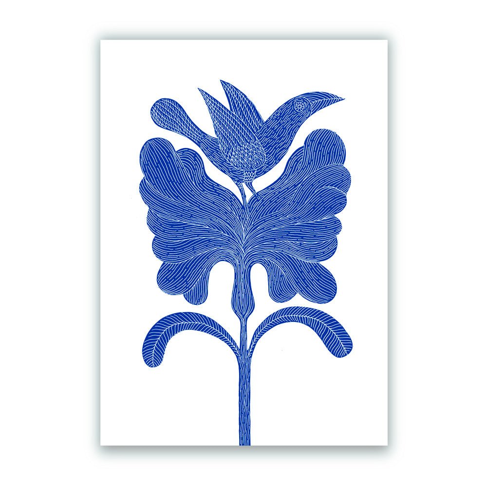 Azul es Nombre de Pájaro 02 Impresión Giclée