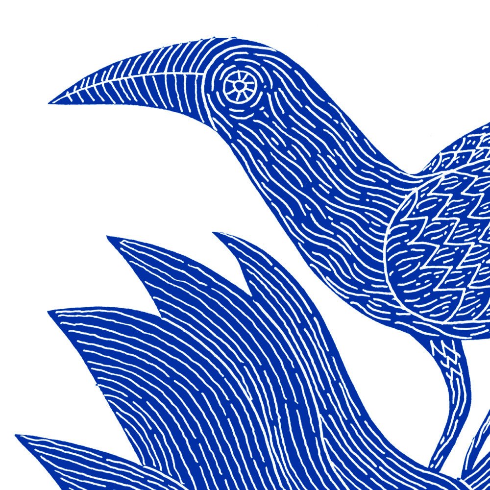 Azul es Nombre de Pájaro 03 Impresión Giclée