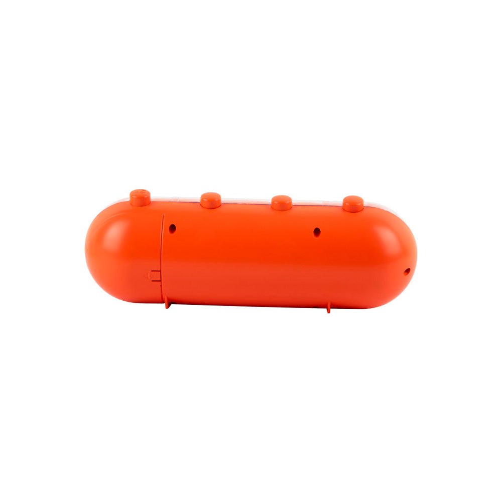 Reloj Despertador Retro Tube Calendar Flip Naranja