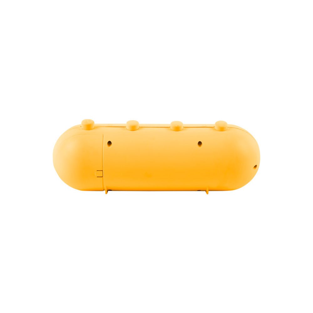 Reloj Despertador Retro Tube Calendar Flip Amarillo