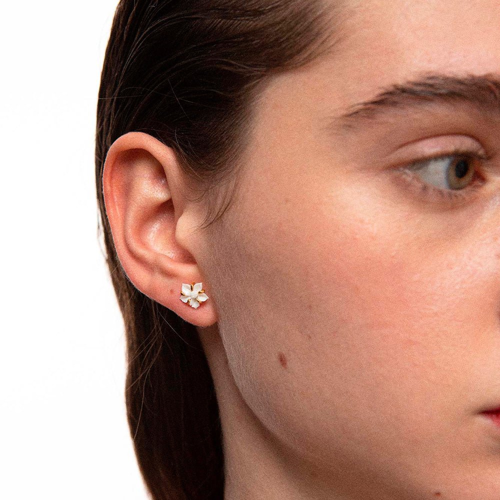 Pendientes Baby Petunia Blanco