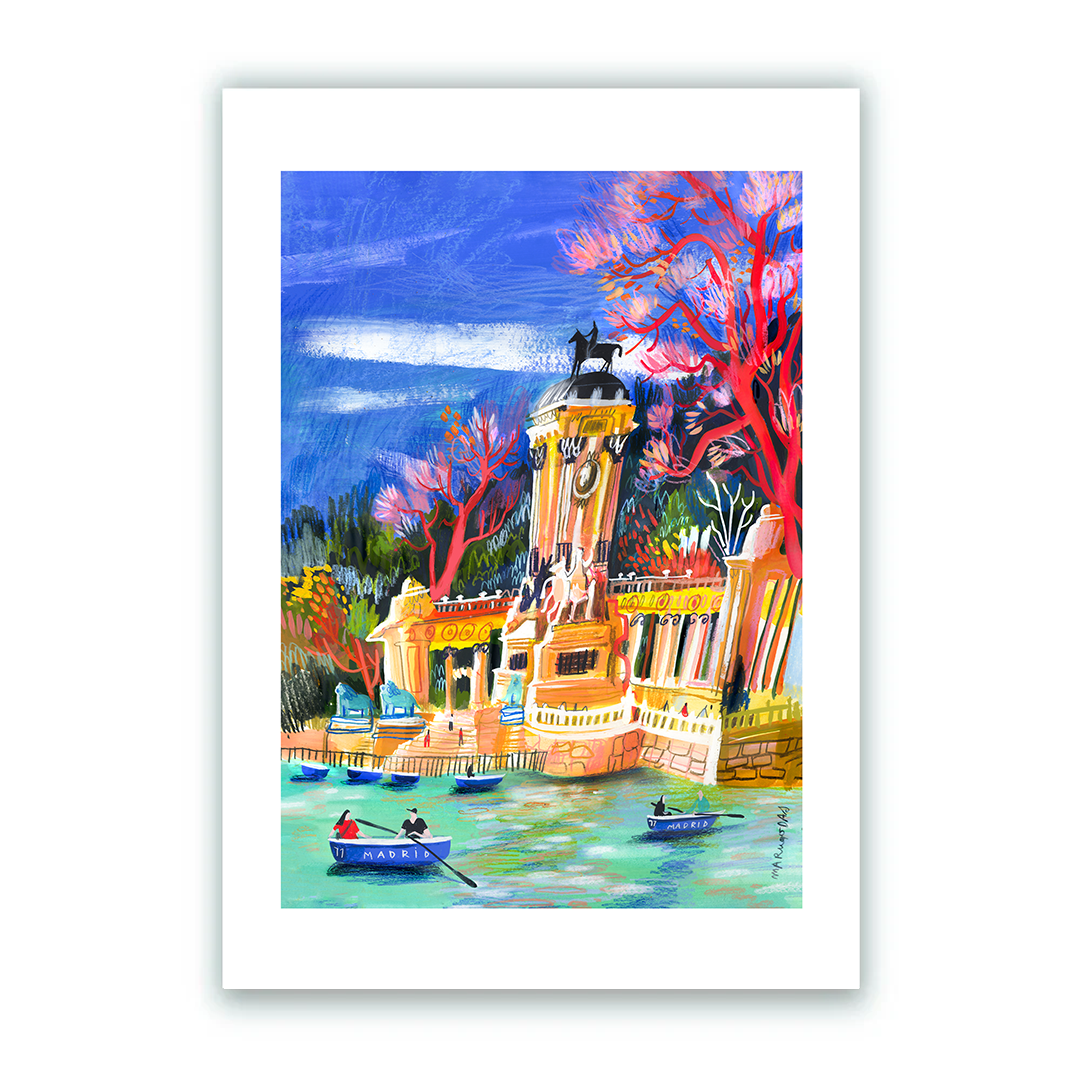 Barcas en el estanque del Retiro Giclée Print