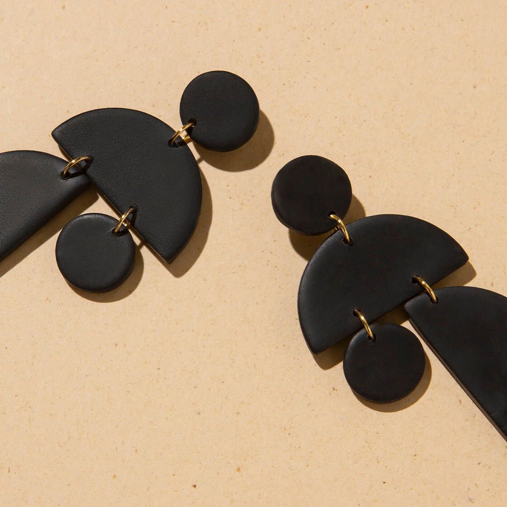 Pendientes Bauhaus Negro