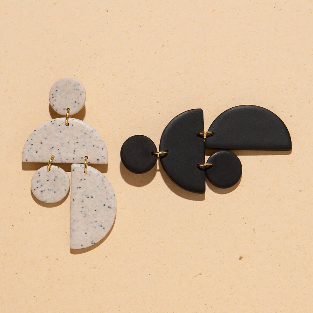 Pendientes Bauhaus Negro