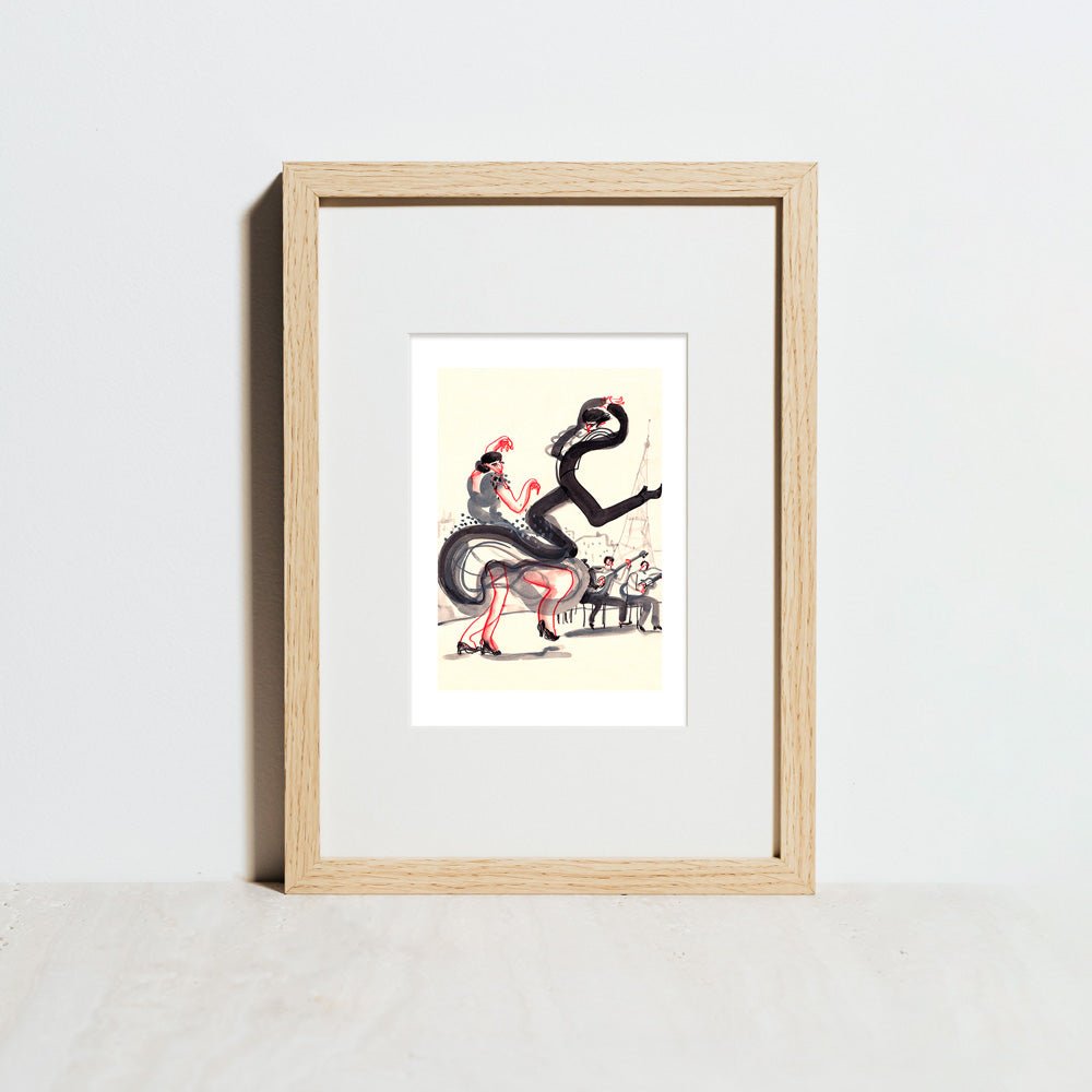 Flamenco espagnol - Impression giclée noire