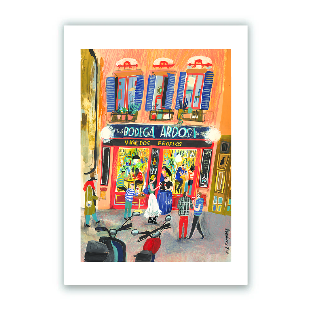 Bodega de la Ardosa Vertical Impresión Giclée