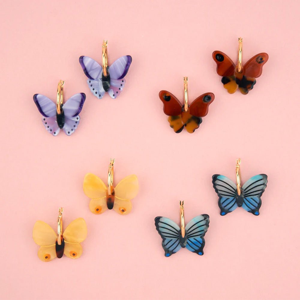 Butterfly Purple Earrings