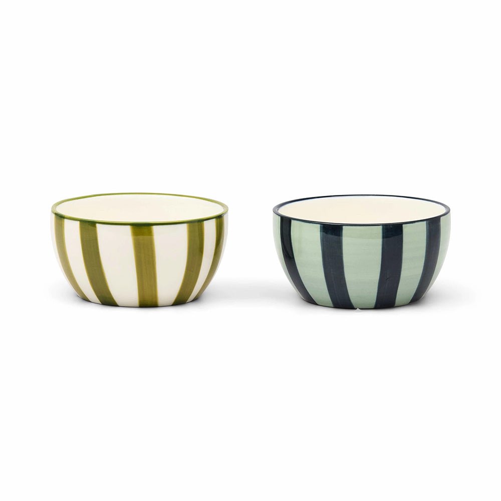 Bols Bella Cerámica - Olive / Bleu (lot de 2)