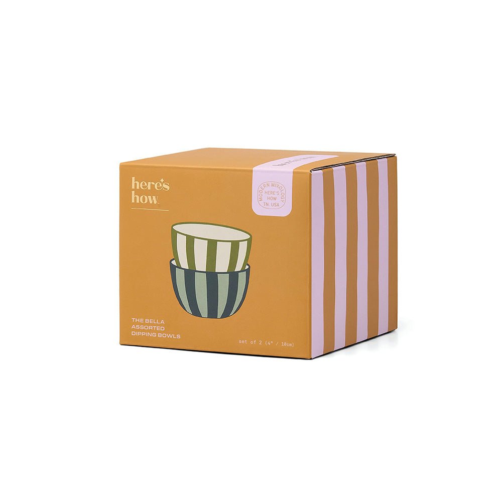 Bols Bella Cerámica - Olive / Bleu (lot de 2)