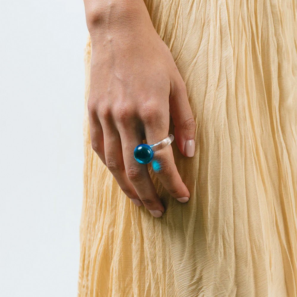 Anillo Bolon Sky Blue