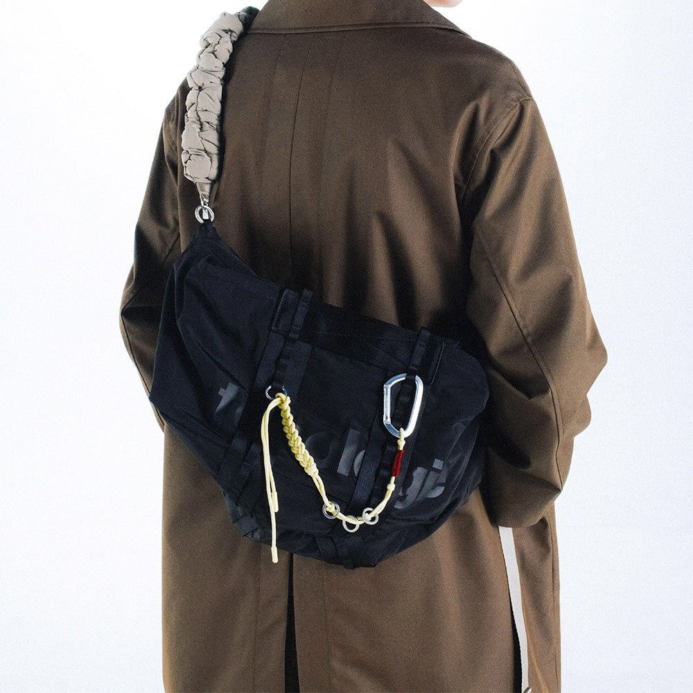 Porte-clés tressé noir
