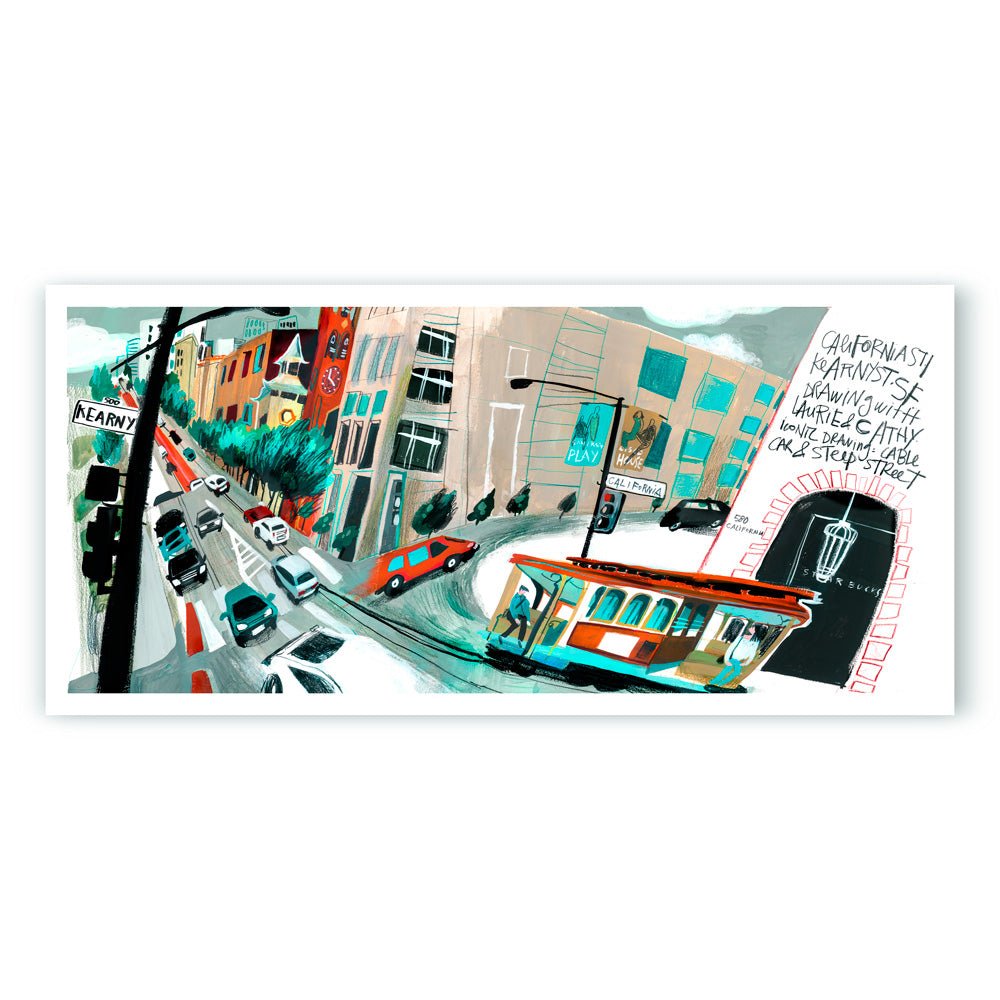 Cablecar San Francisco Giclée Print 47,39x100