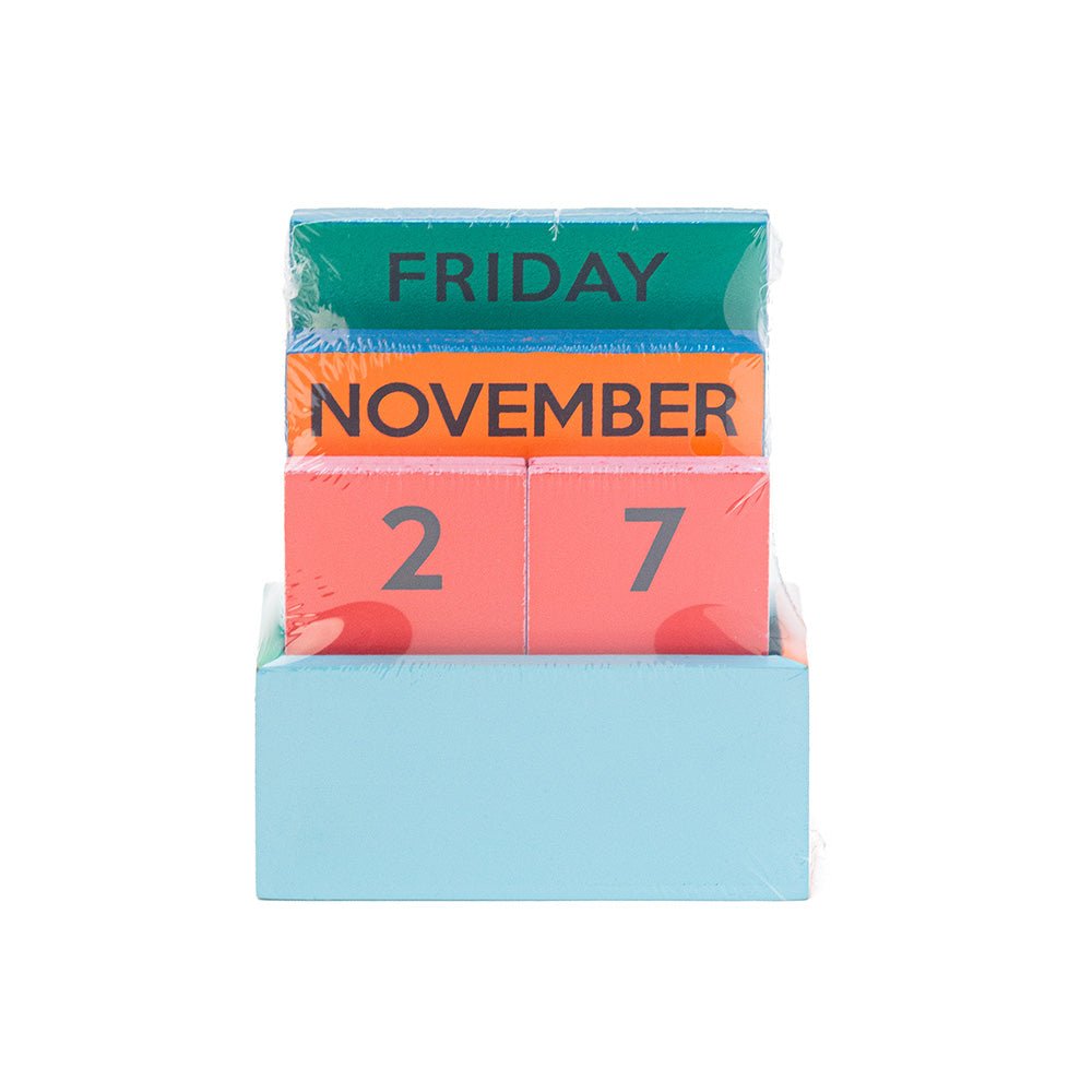 Calendario Pequeño de Madera Arcoiris