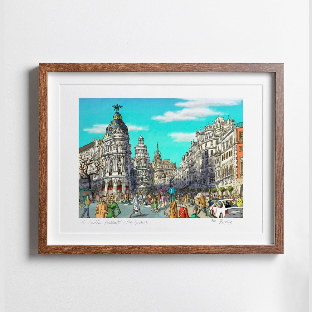 Le capitaine Haddock visite Madrid Giclée Print