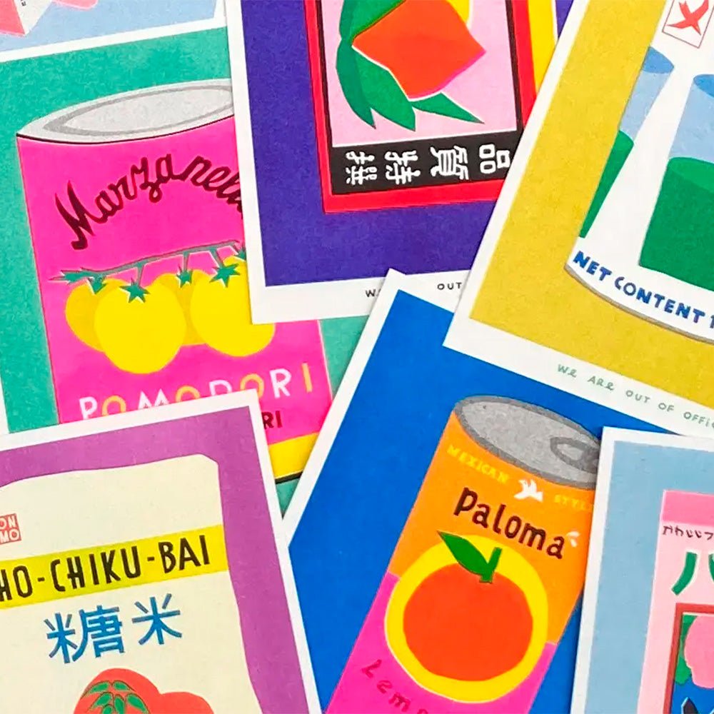 Risographie de boîtes d'allumettes japonaises
