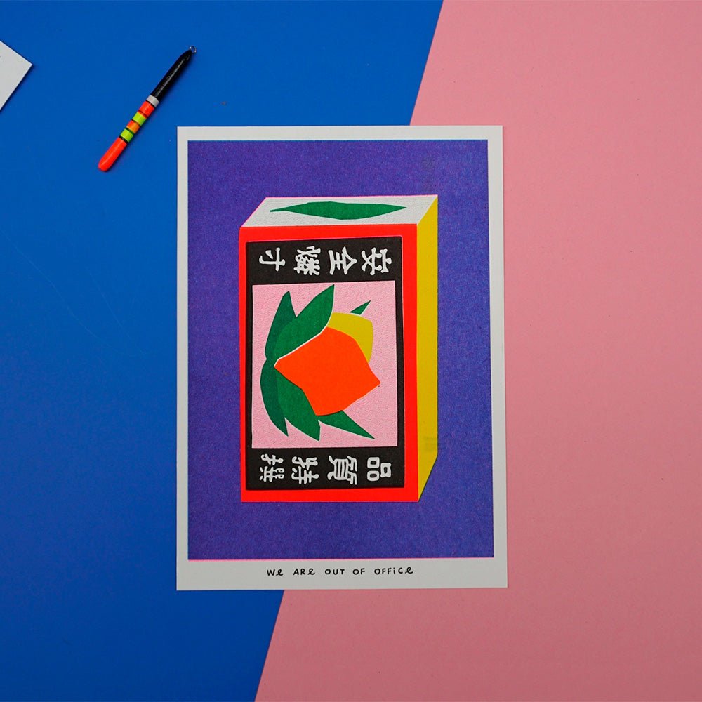 Risographie de boîtes d'allumettes japonaises