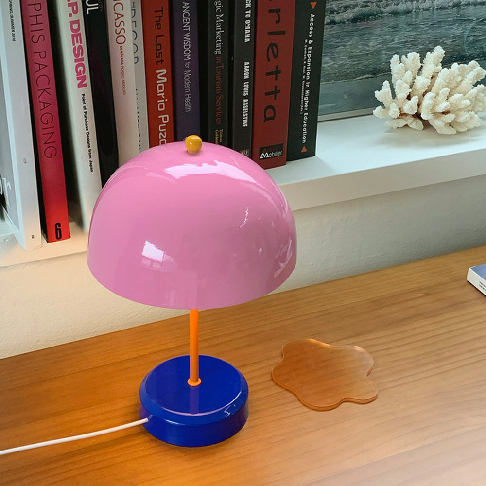 Lampe de table couleur goutte rose