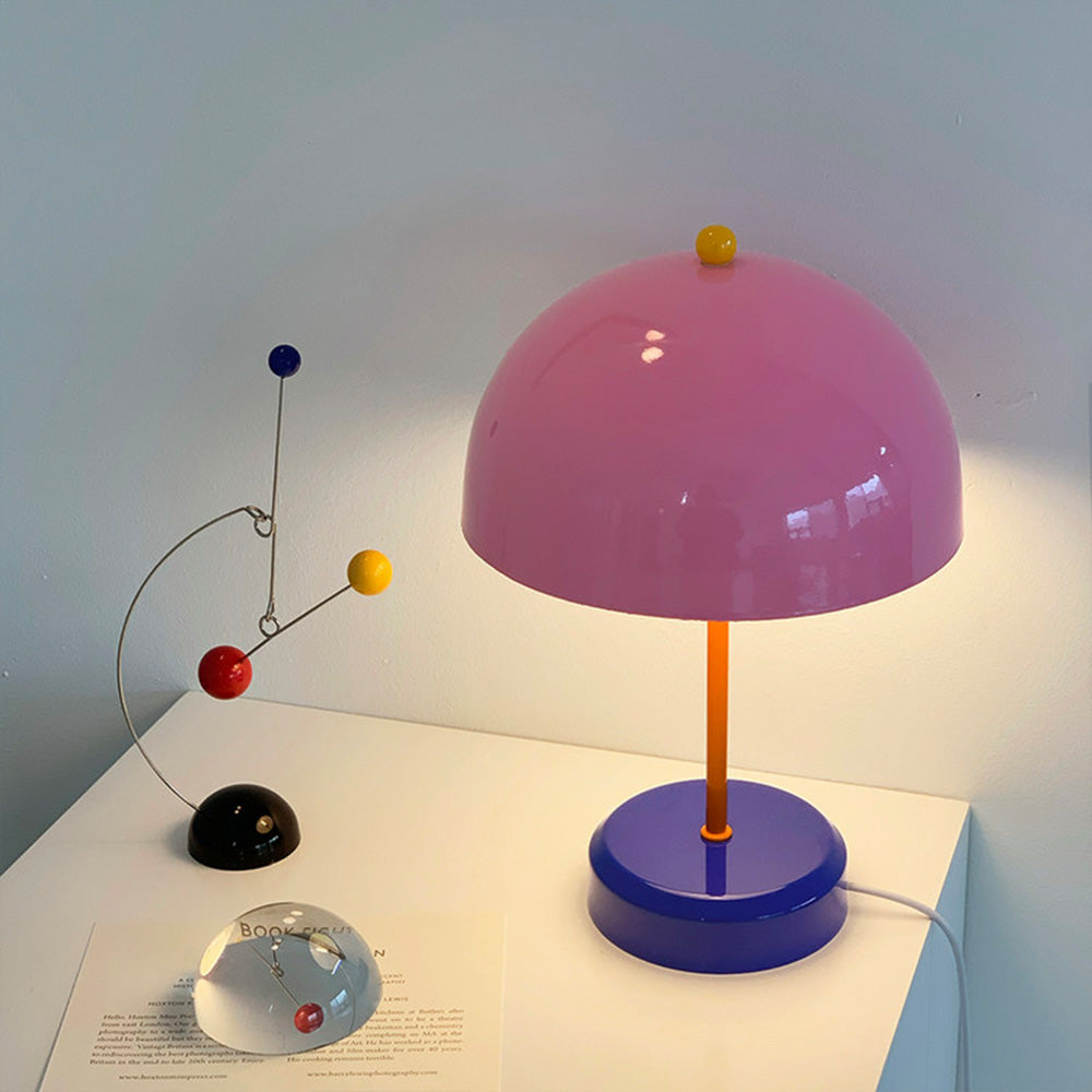 Lampe de table couleur goutte rose