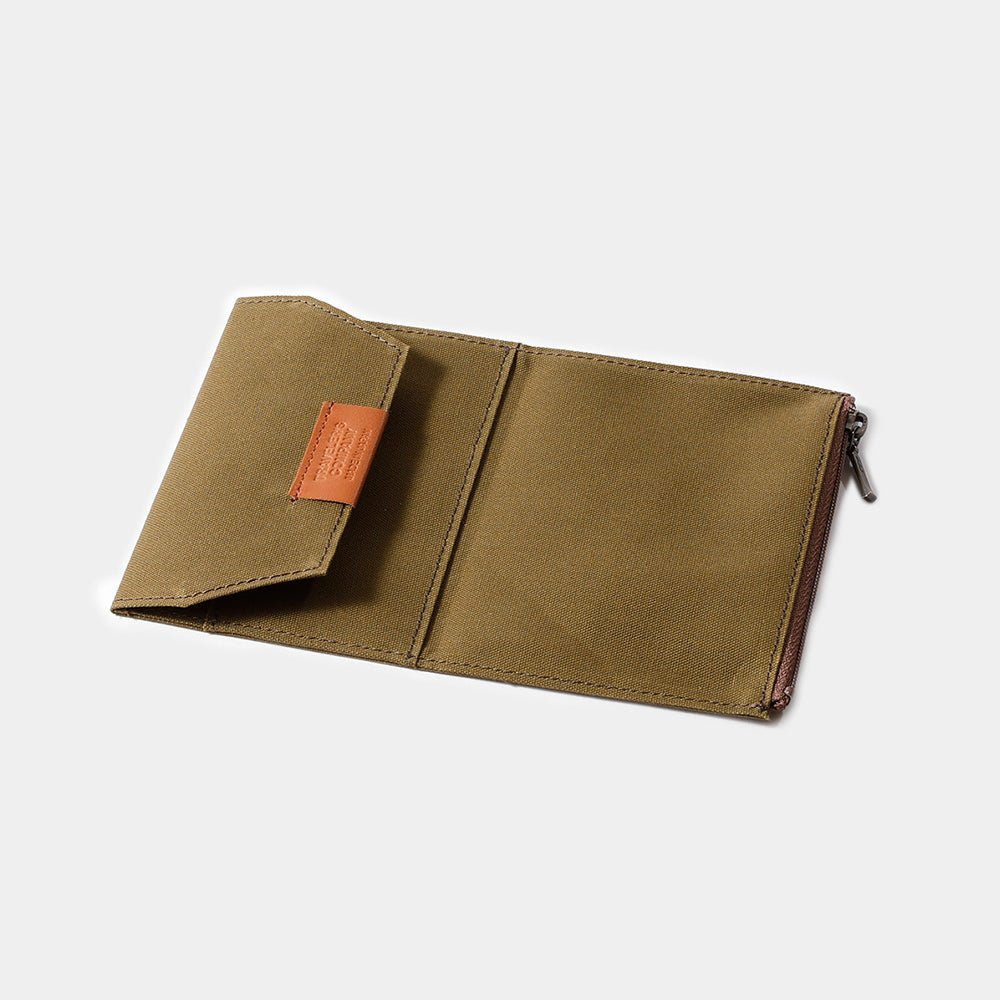 TF Passport Size Cotton Zipper Case Olive - Passport Size