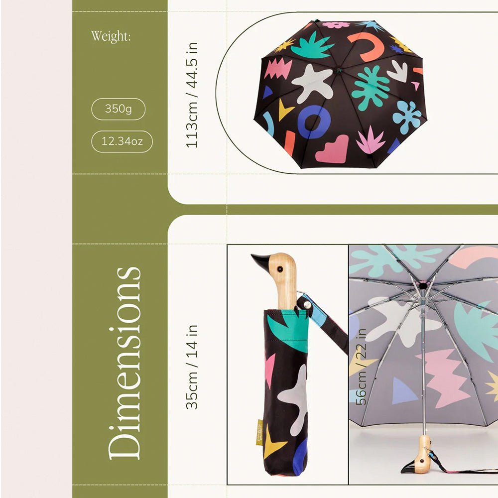 Umbrella Palma Print Compact Eco Friendly