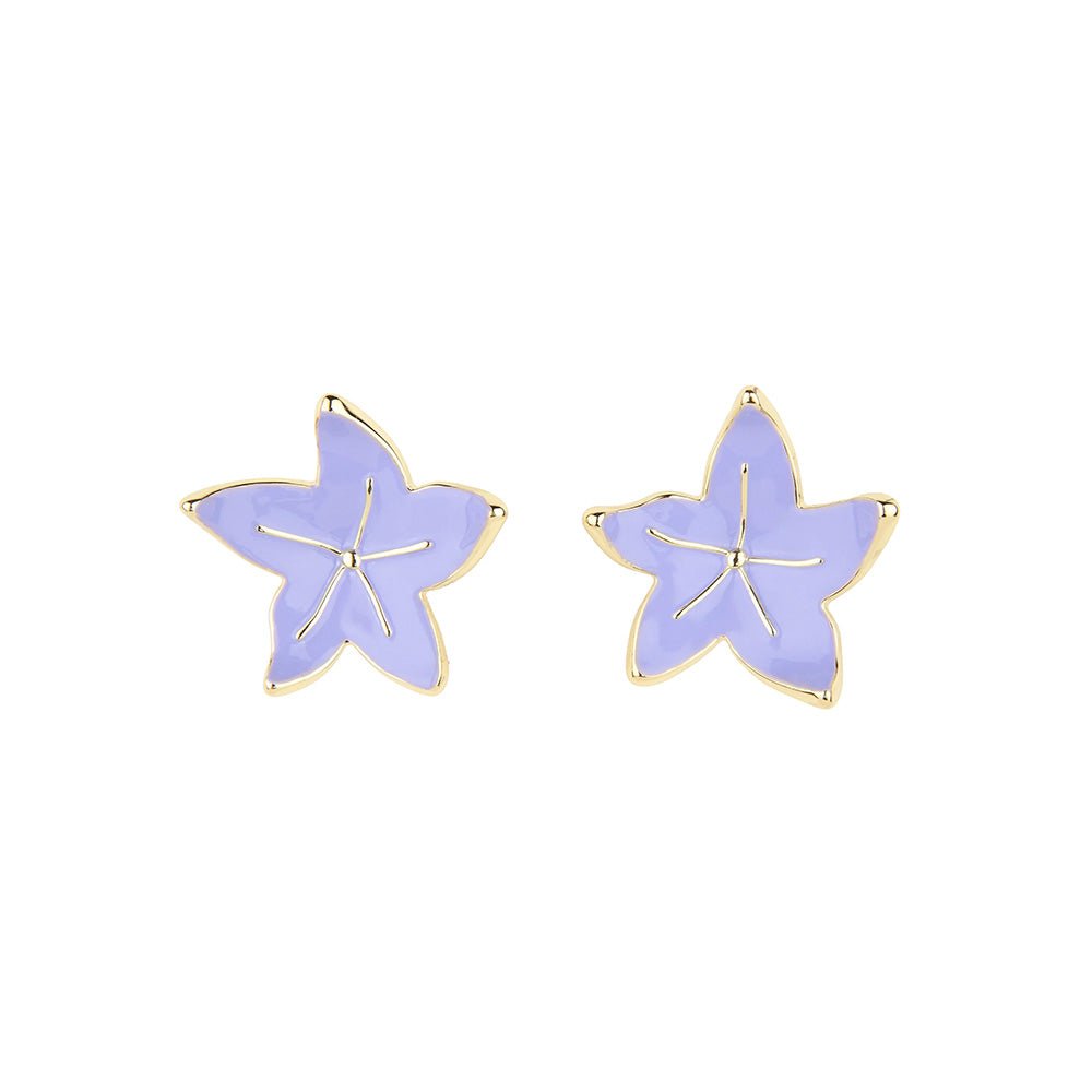 Pendientes Flor Campanilla Morada