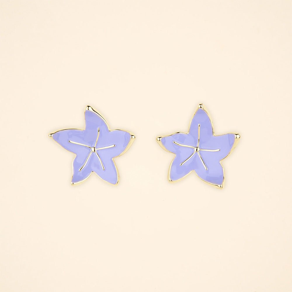 Boucles d'oreilles fleur Campanule violette