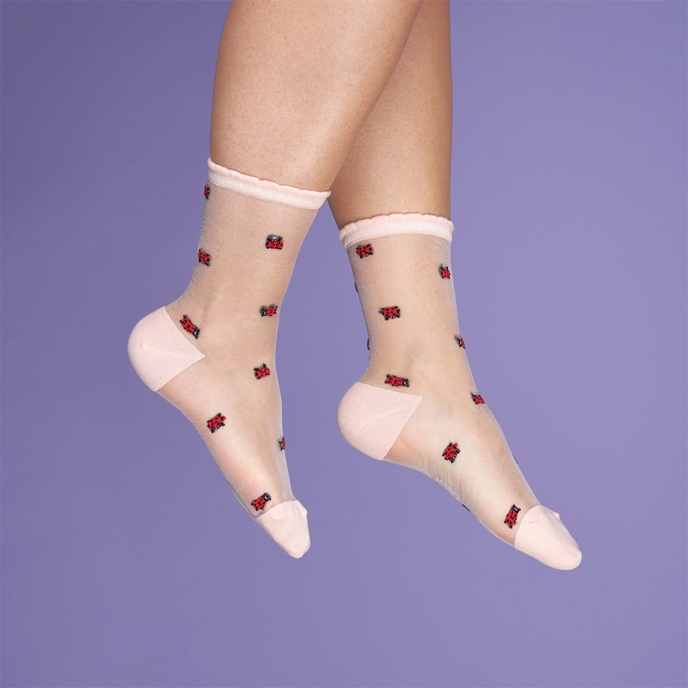 Calcetines Transparentes Mariquita