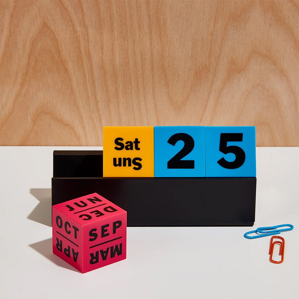 Calendario Perpetuo Cubes - Amarillo / Rosa / Azul
