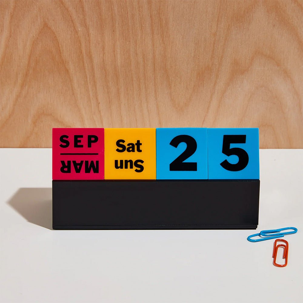 Calendario Perpetuo Cubes - Amarillo / Rosa / Azul