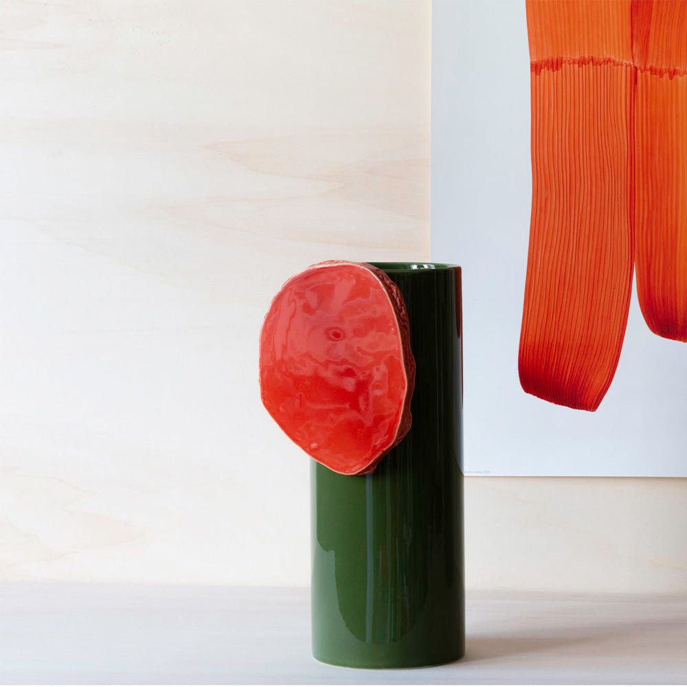 Vase à disque découpé