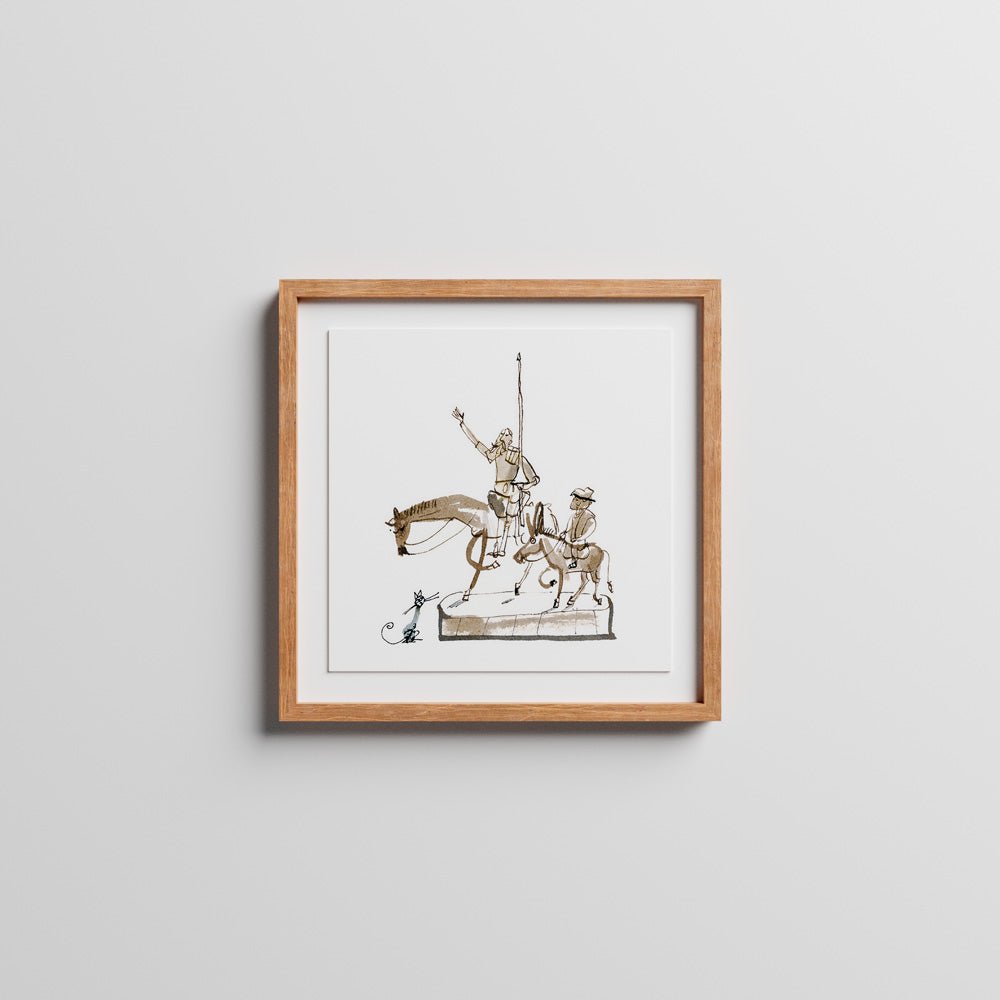 Don Quijote y Sancho Panza Impresión Giclée