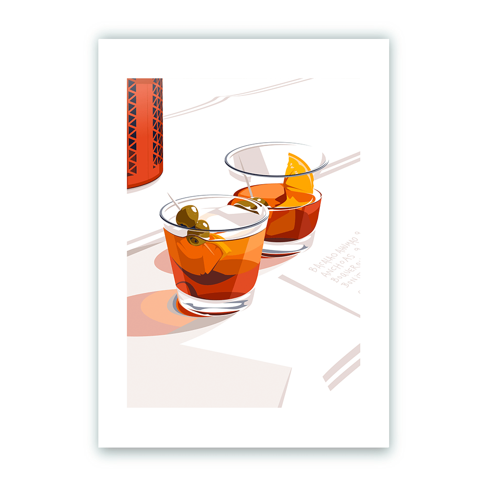 Deux Vermouths Impression Giclée