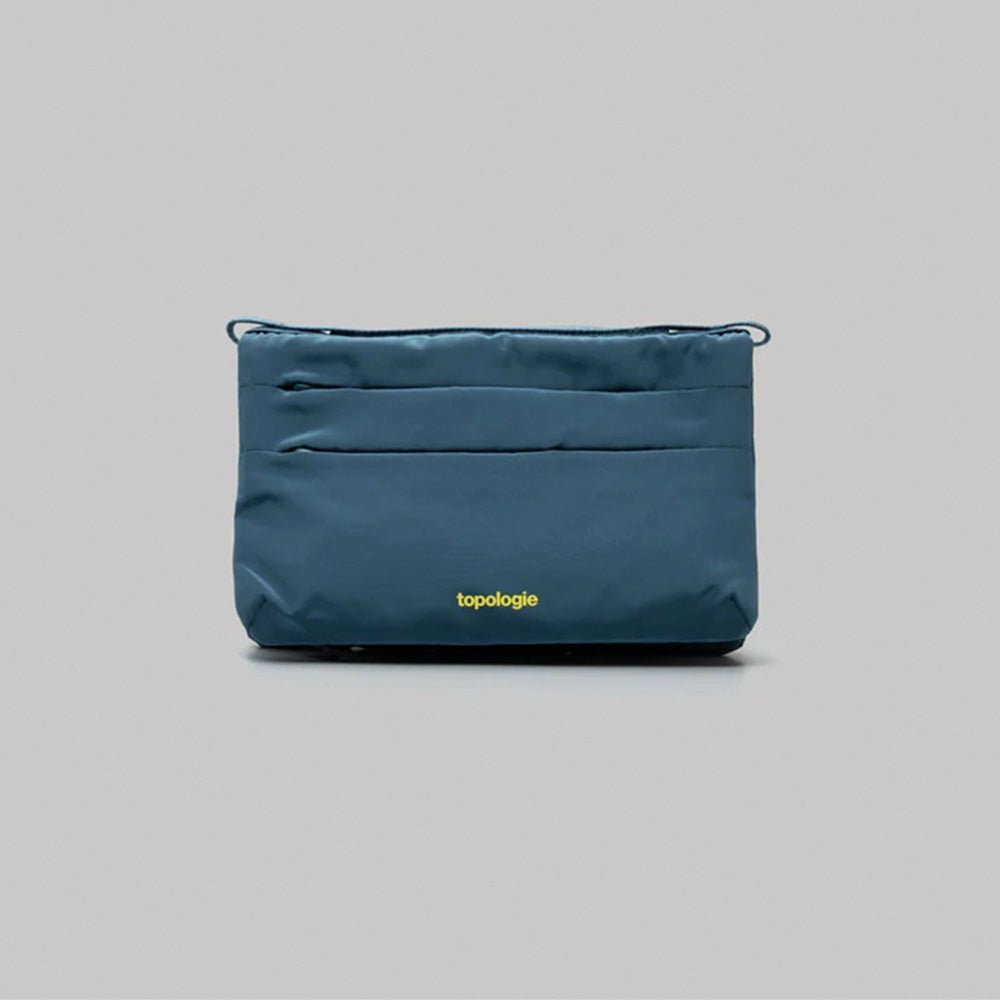 Flat Sacoche Small Deap Teal Tech Sateen