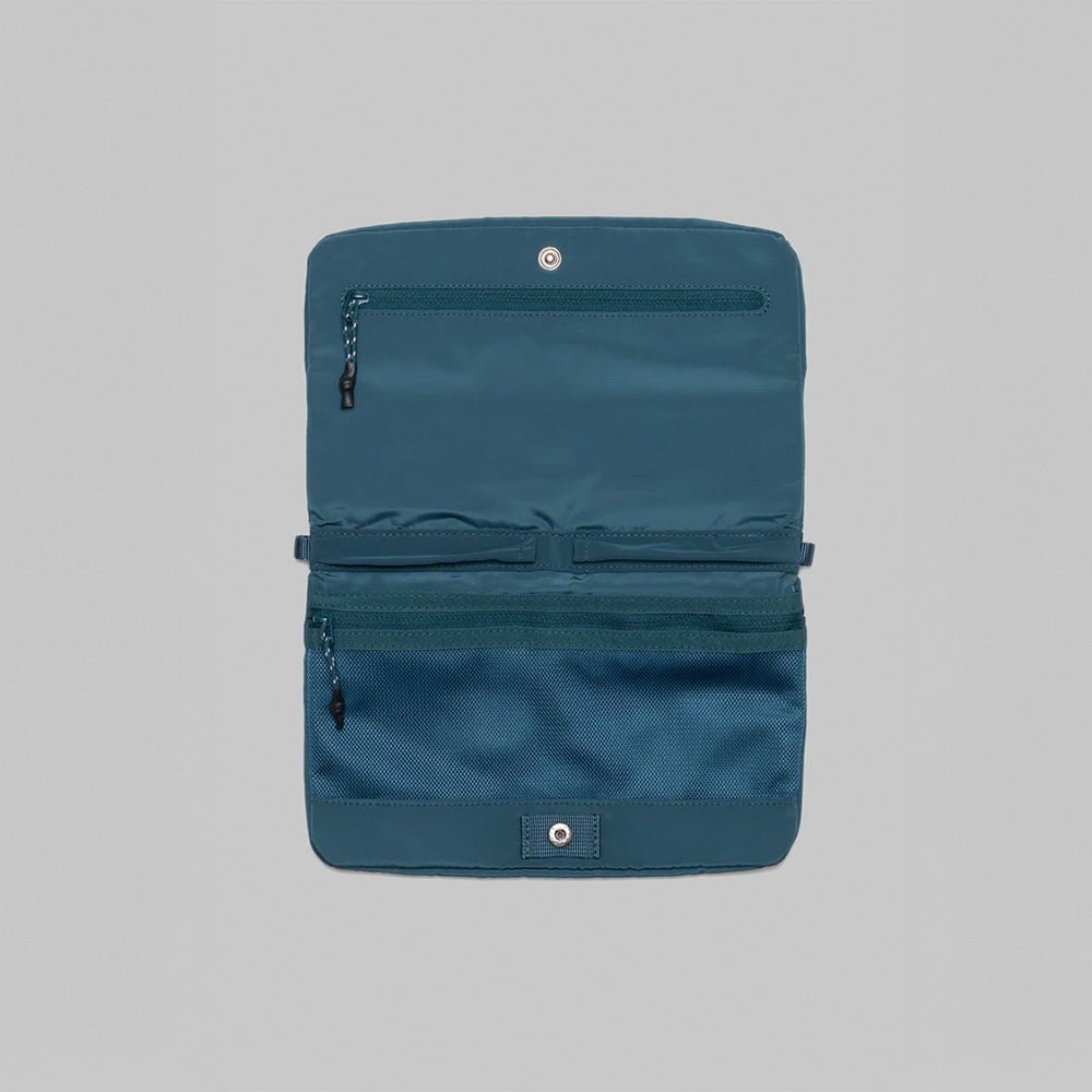 Flat Sacoche Small Deap Teal Tech Sateen