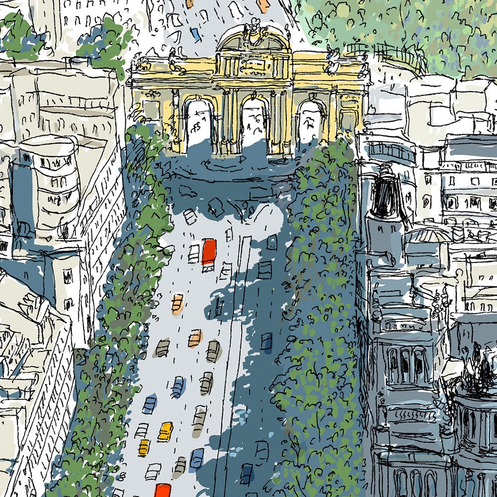 Source de Cybèle - Porte d'Alcalá Impression Giclée