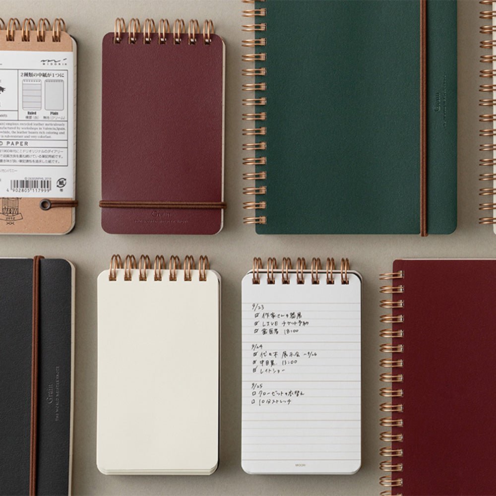 Cuaderno de Anillas WM Grain Rojo