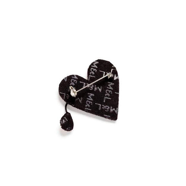 Broken Heart Embroidered Brooch