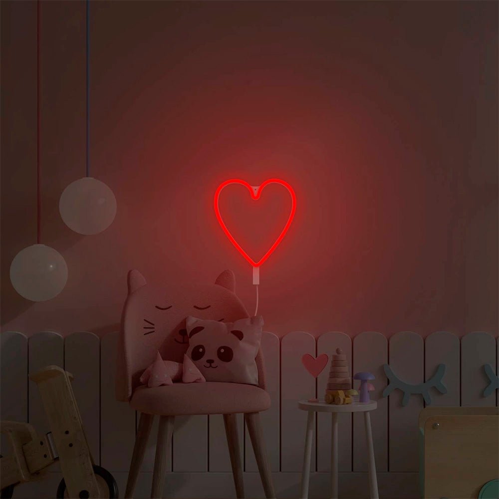 Lámpara Led de Neon - Corazón Rojo