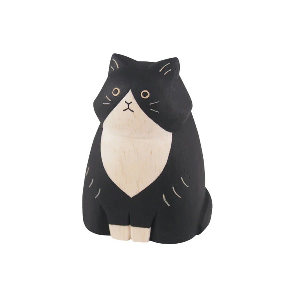 Long Black Hair Hachiwara Animal de Madera Pole Pole