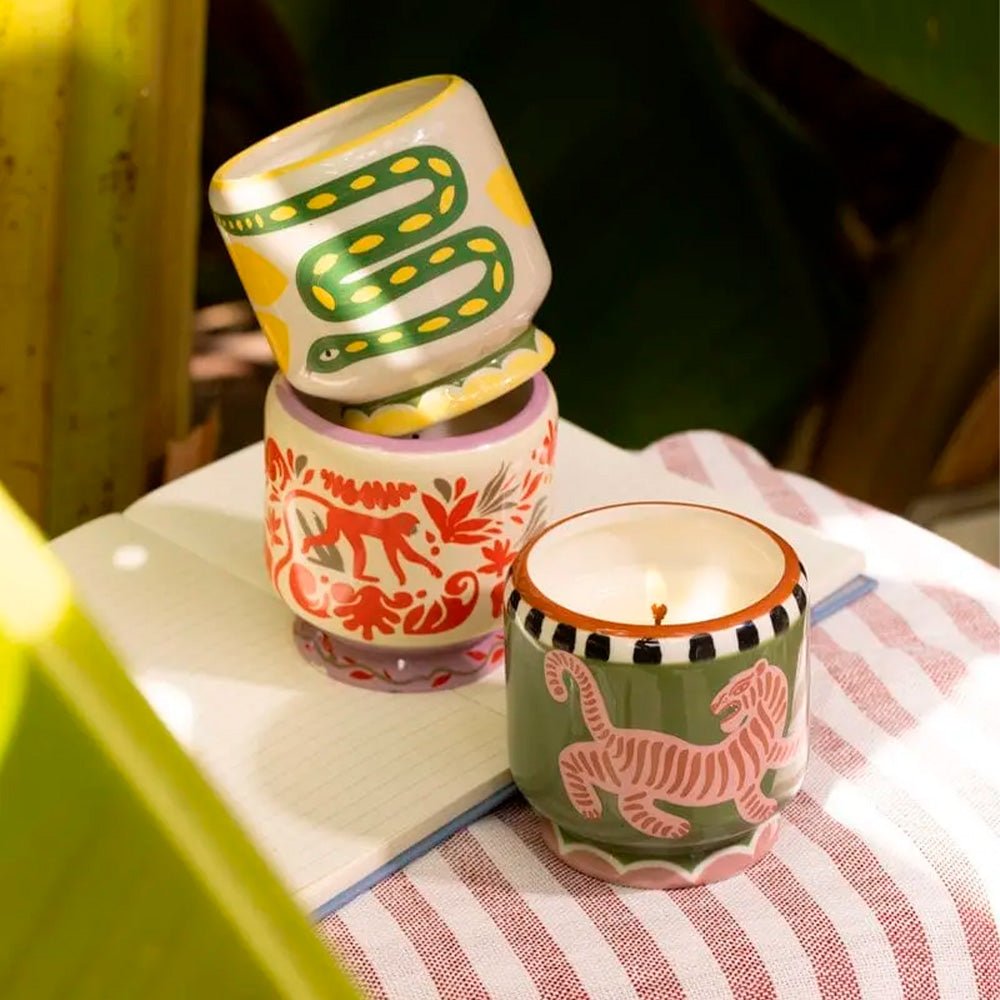 Bougie parfumée en cire de soja Jungle Coco et Ambre