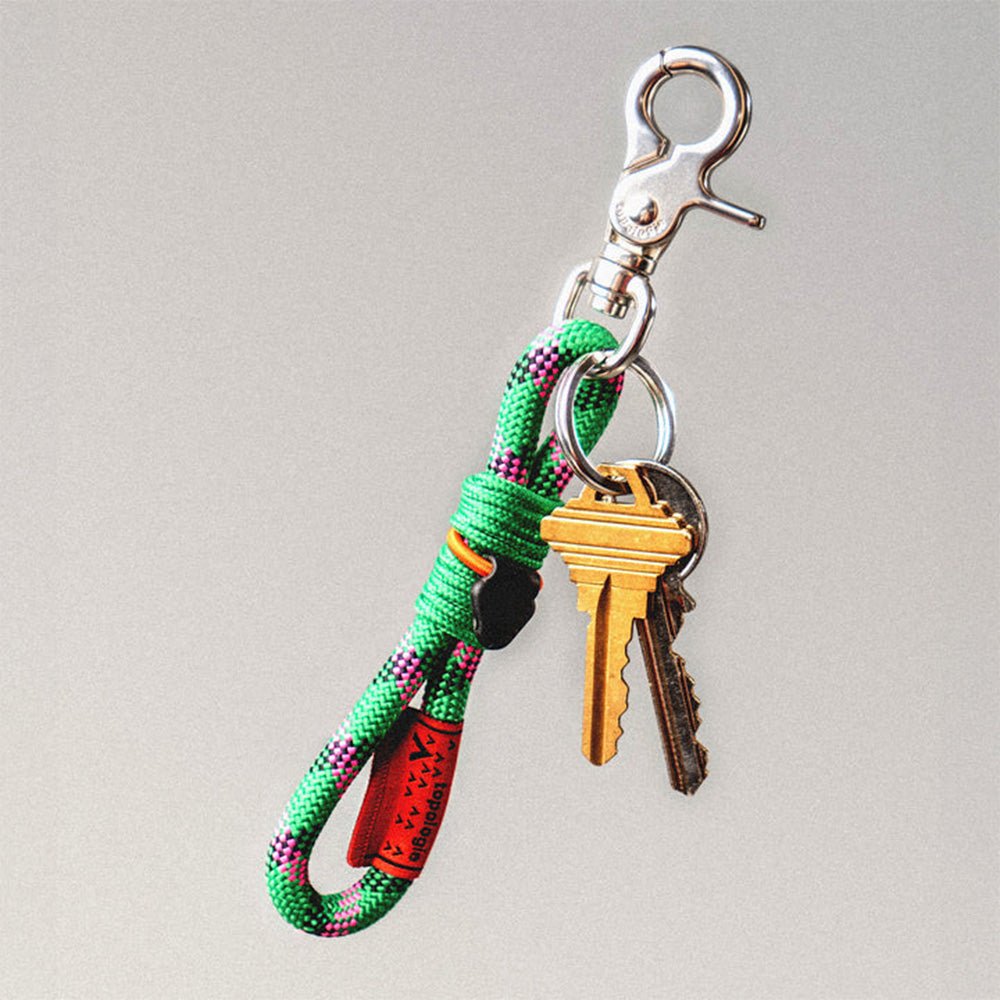 8mm Loop Key Holder - Wares Strap Black Reflective Lattice