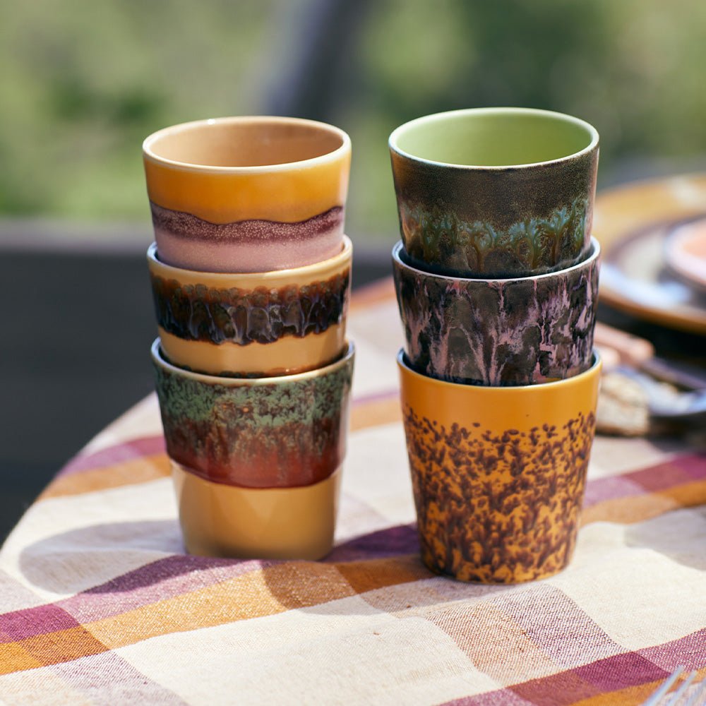 70s Ceramics: Coffee Mugs - Valley (set de 6)