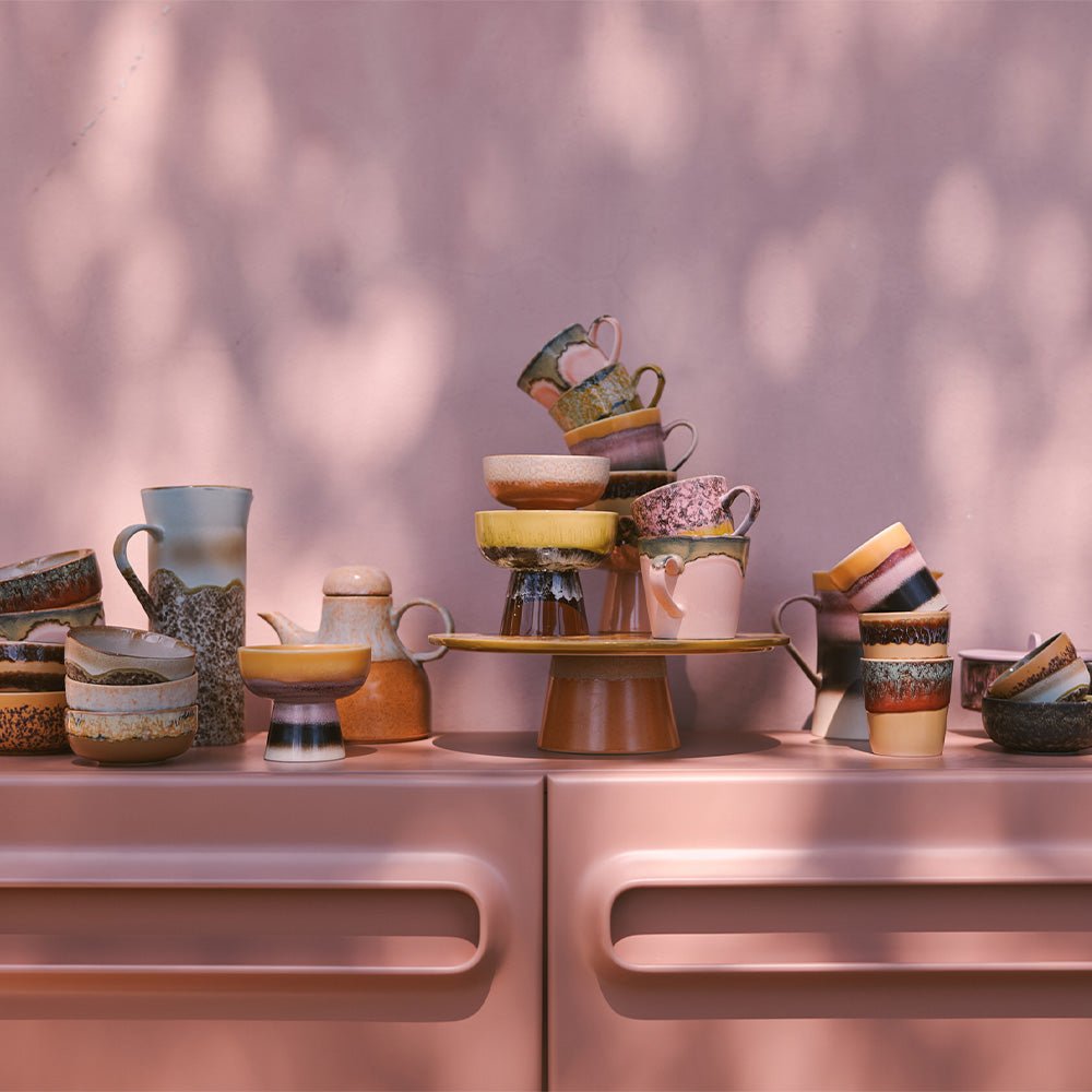 70s Ceramics Bol Sunset Avec Base S