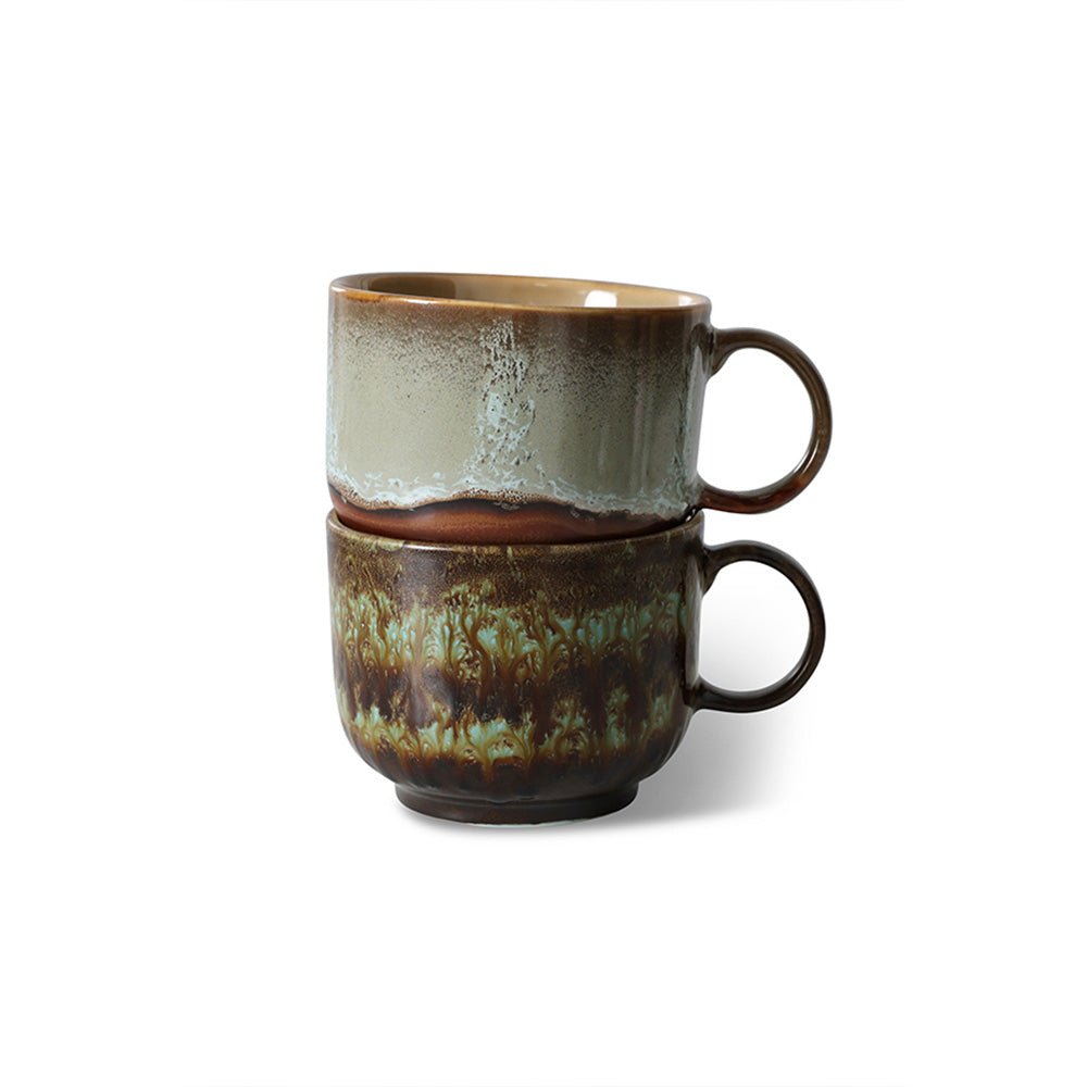 70s Ceramics: Tea Cups - Odyssey (set de 2)